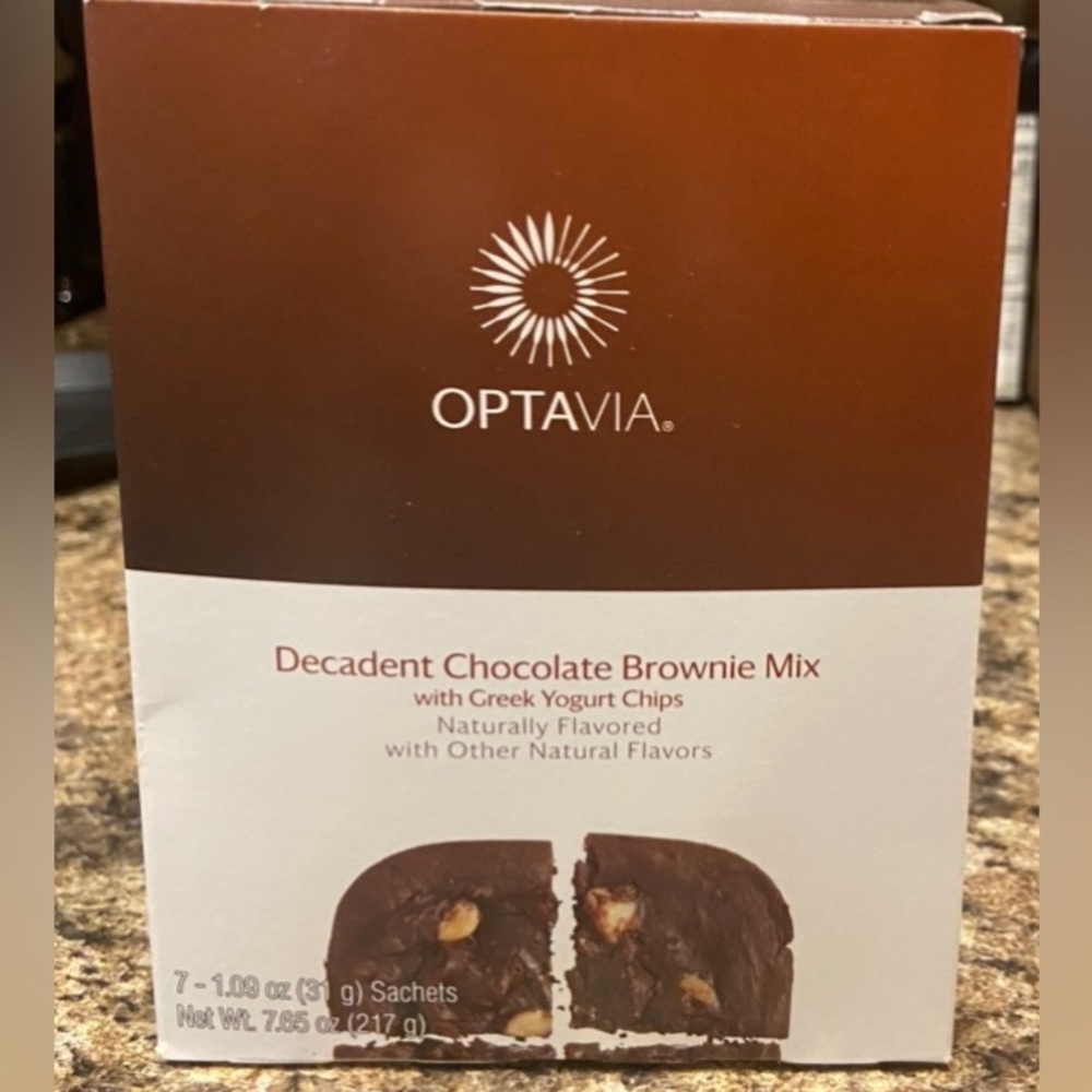 OPTAVIA Decadent Chocolate Brownie Mix w/ Greek Yogurt Chips 1 Box Exp. 2-14-23